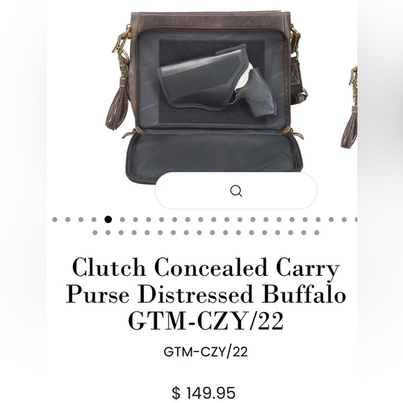 Studded Brown Leather Shoulder Bag - Picture 11 of 14